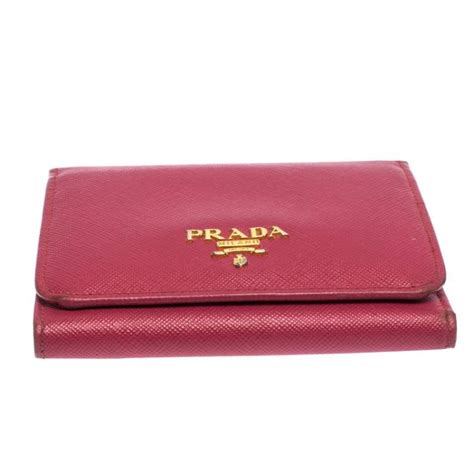 black prada wallet with pink inside|prada long wallet pink.